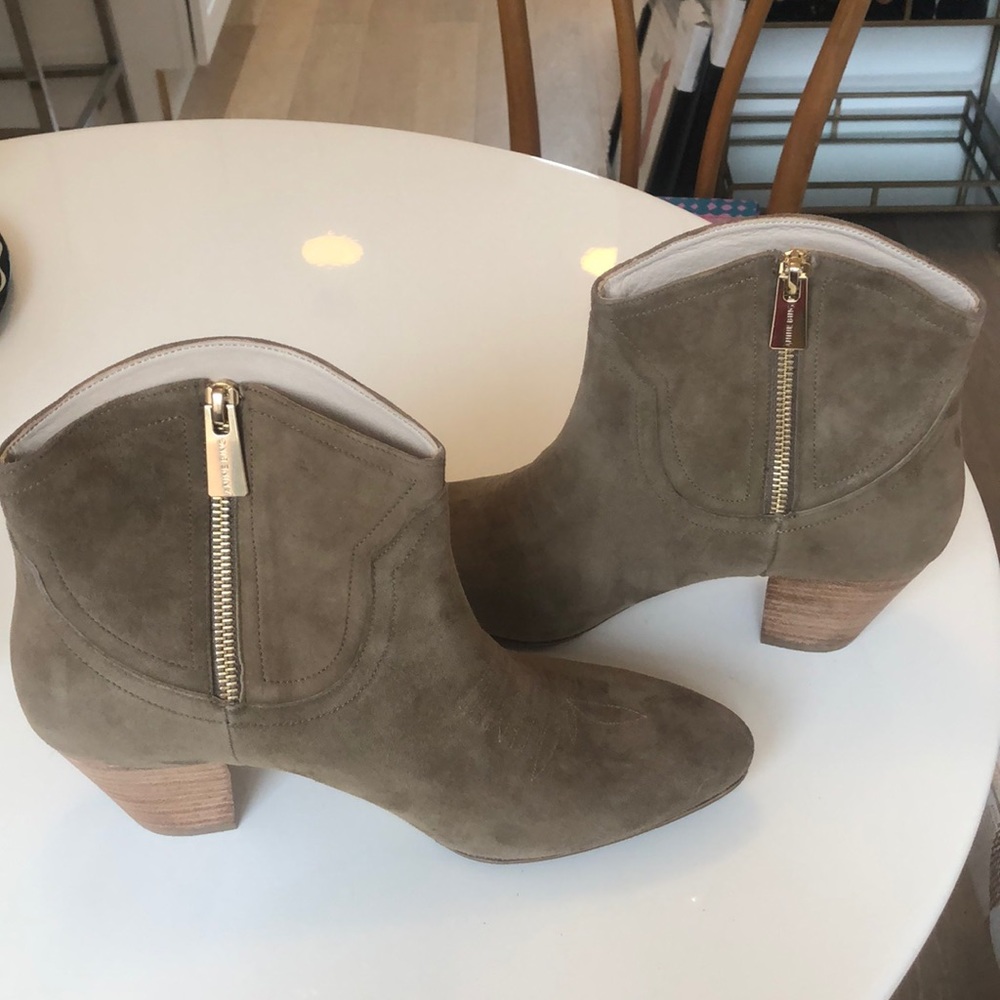 Anine Bing Dakota Boots Tan Suede New